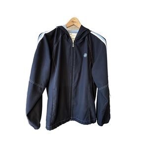 Green Tea women’s XL navy windbreaker jacket with hood